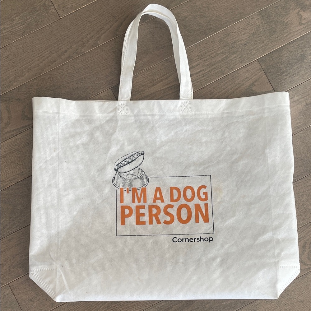 FREE WITH PURCHASE : White Dog Tote Bag. I’m A Dog Person - Picture 3 of 6